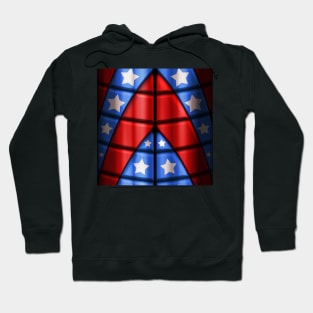 Superheroes - Red, Blue, White Stars Hoodie